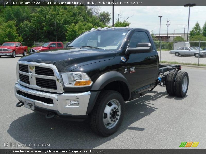 Black / Dark Slate/Medium Graystone 2011 Dodge Ram 4500 HD SLT Regular Cab Chassis