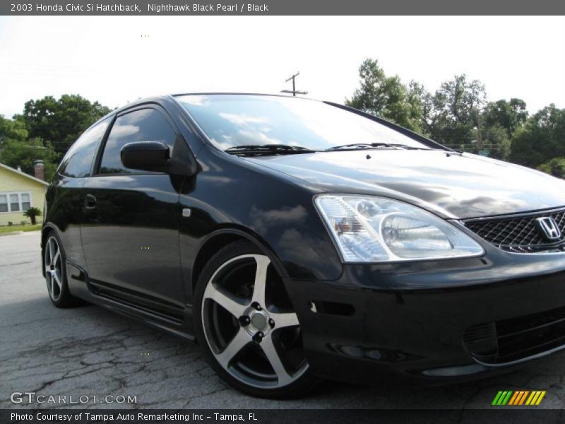 Nighthawk Black Pearl / Black 2003 Honda Civic Si Hatchback