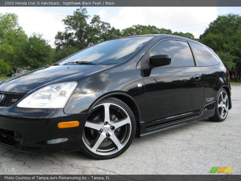 Nighthawk Black Pearl / Black 2003 Honda Civic Si Hatchback