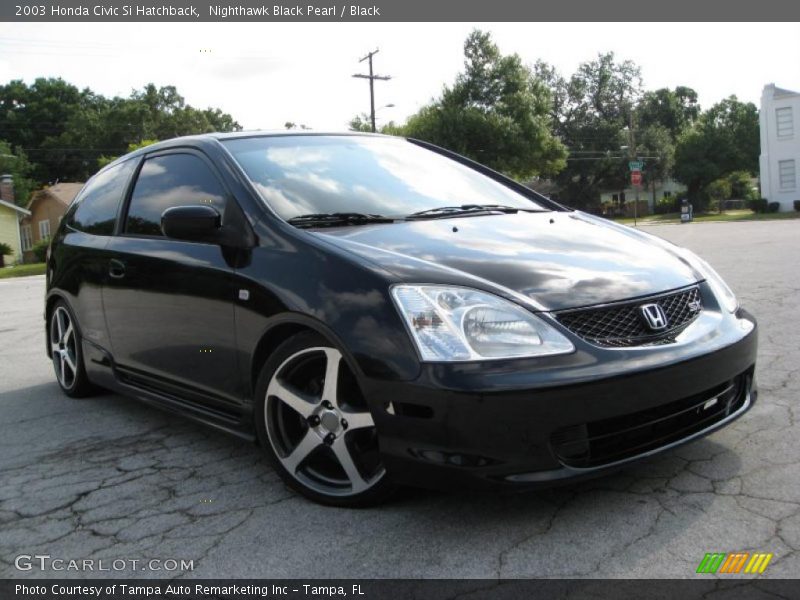 Nighthawk Black Pearl / Black 2003 Honda Civic Si Hatchback