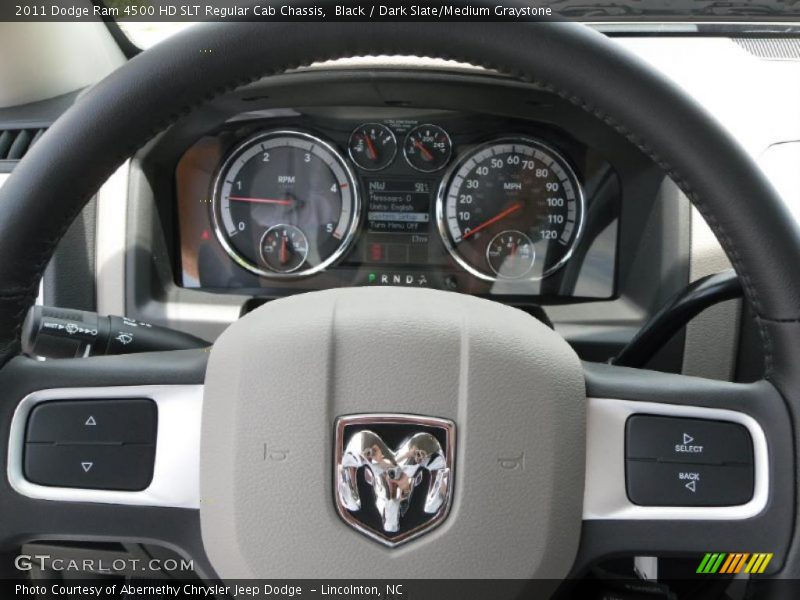 Black / Dark Slate/Medium Graystone 2011 Dodge Ram 4500 HD SLT Regular Cab Chassis