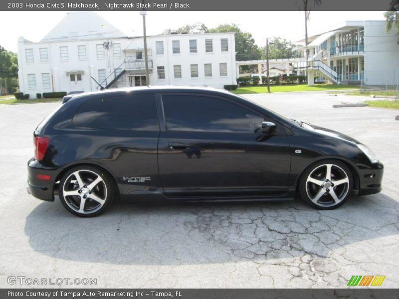 Nighthawk Black Pearl / Black 2003 Honda Civic Si Hatchback