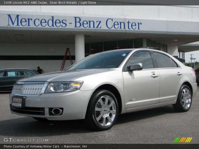 Silver Birch Metallic / Light Stone 2008 Lincoln MKZ AWD Sedan