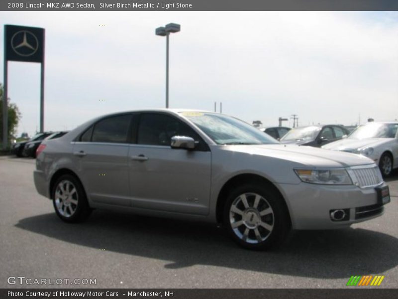Silver Birch Metallic / Light Stone 2008 Lincoln MKZ AWD Sedan