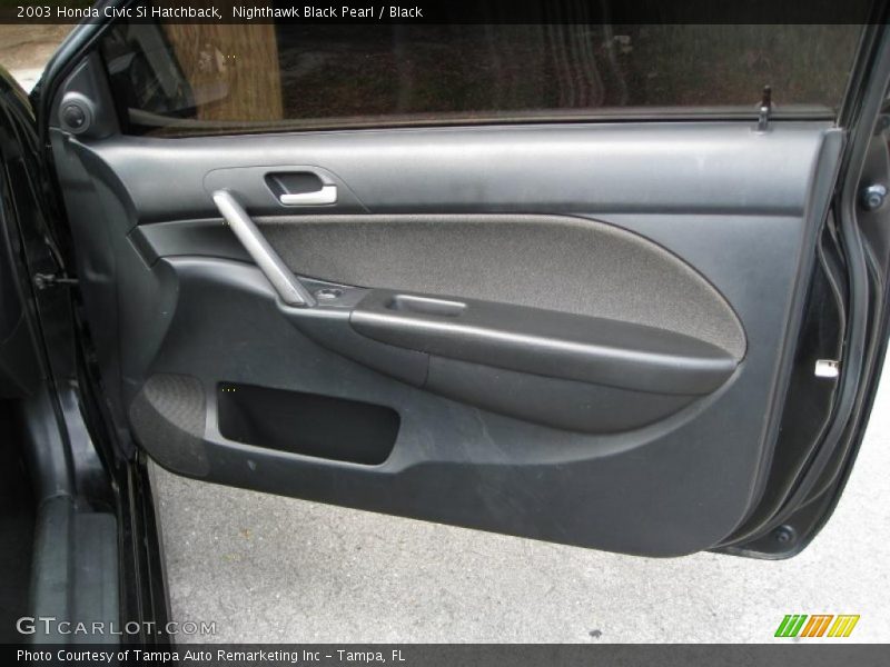 Nighthawk Black Pearl / Black 2003 Honda Civic Si Hatchback