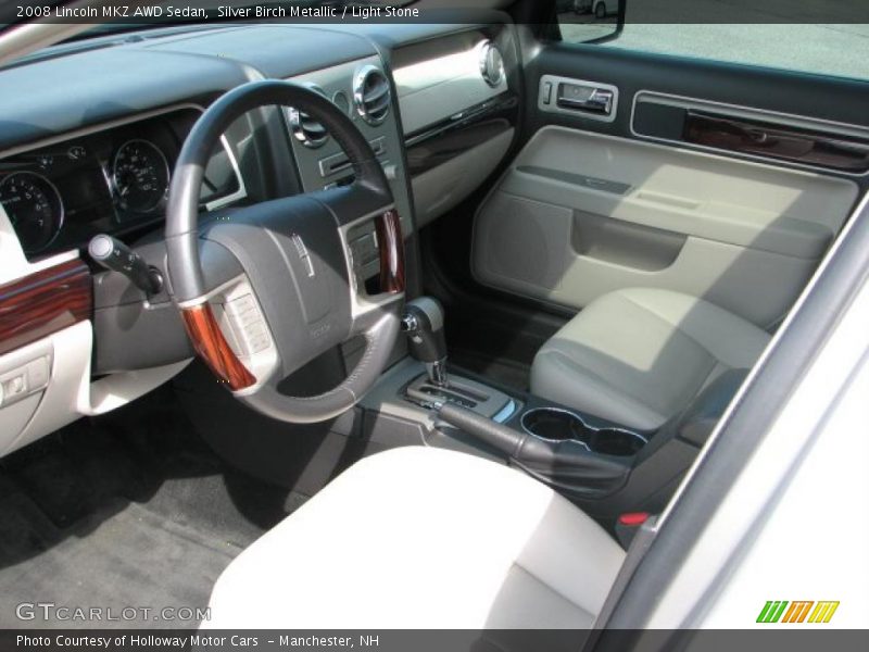 Silver Birch Metallic / Light Stone 2008 Lincoln MKZ AWD Sedan