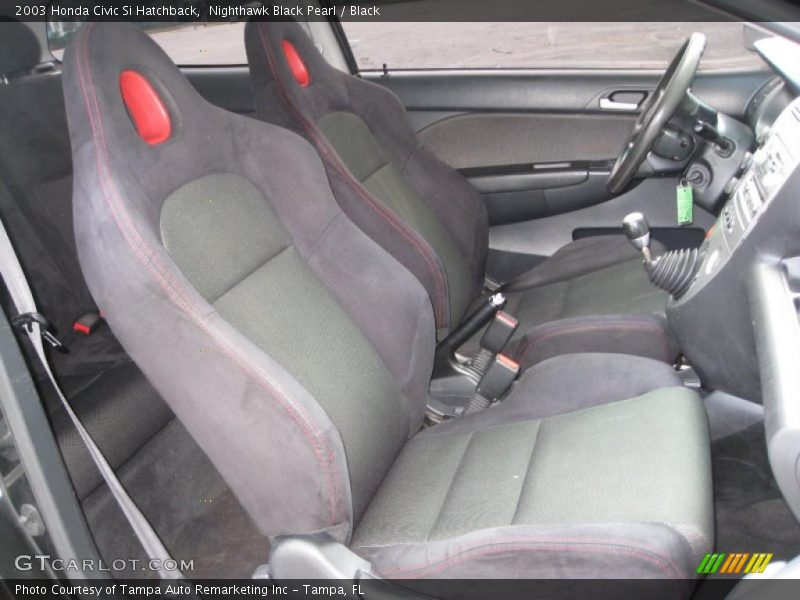 Nighthawk Black Pearl / Black 2003 Honda Civic Si Hatchback
