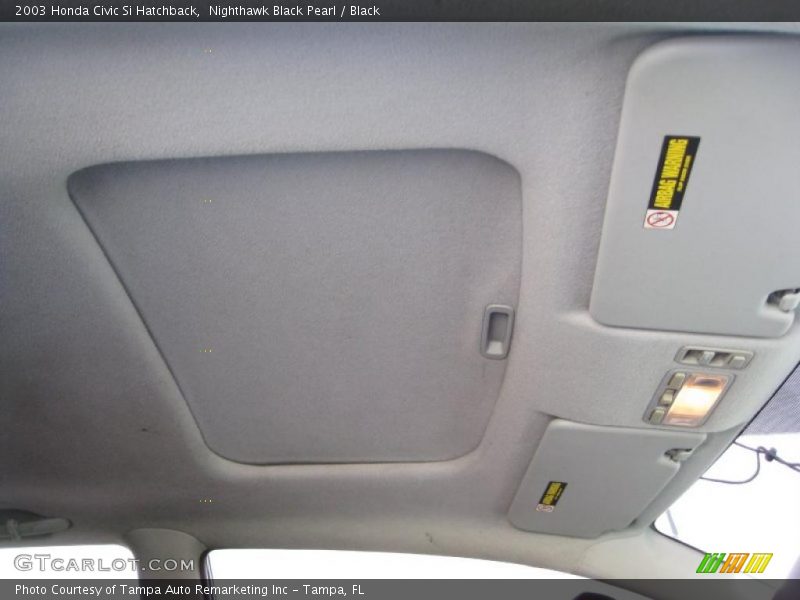 Nighthawk Black Pearl / Black 2003 Honda Civic Si Hatchback