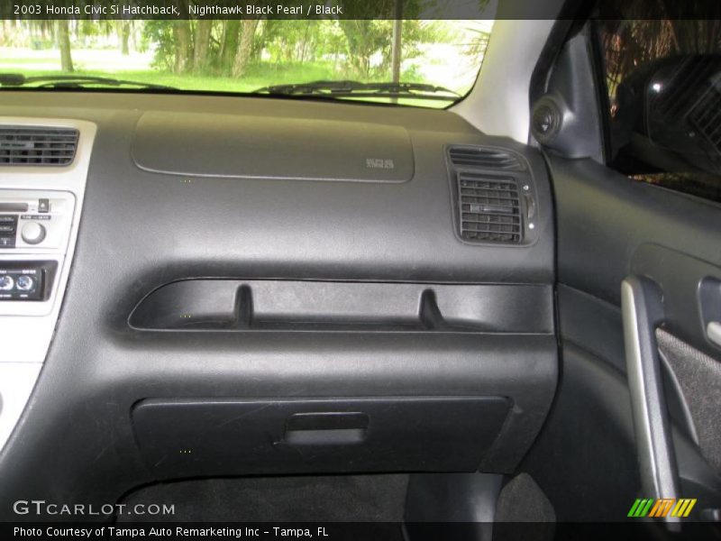 Nighthawk Black Pearl / Black 2003 Honda Civic Si Hatchback