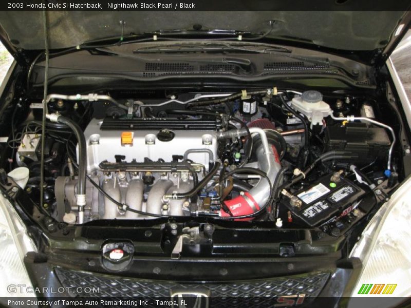 Nighthawk Black Pearl / Black 2003 Honda Civic Si Hatchback