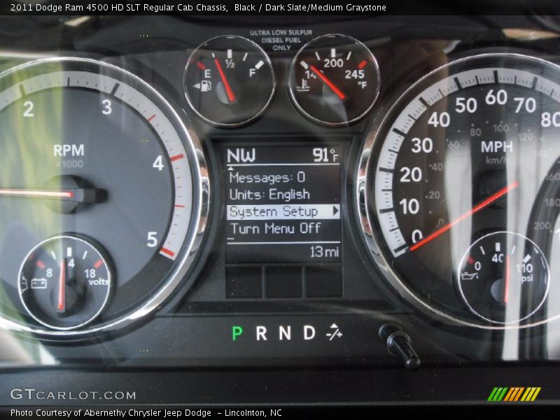 Black / Dark Slate/Medium Graystone 2011 Dodge Ram 4500 HD SLT Regular Cab Chassis