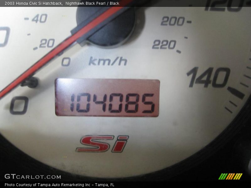Nighthawk Black Pearl / Black 2003 Honda Civic Si Hatchback