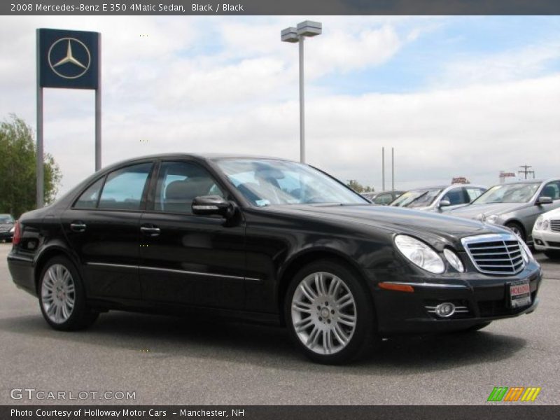 Black / Black 2008 Mercedes-Benz E 350 4Matic Sedan