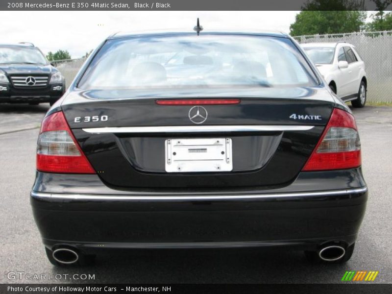 Black / Black 2008 Mercedes-Benz E 350 4Matic Sedan