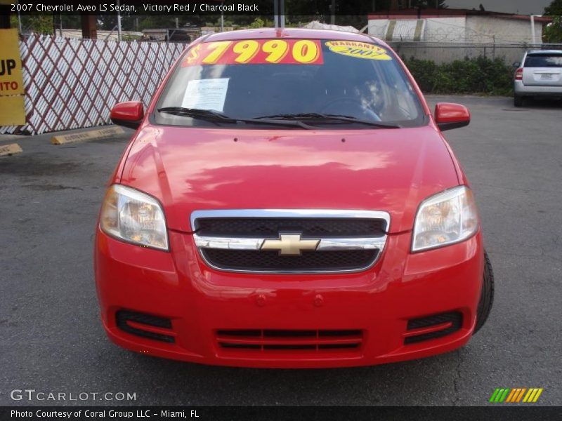 Victory Red / Charcoal Black 2007 Chevrolet Aveo LS Sedan