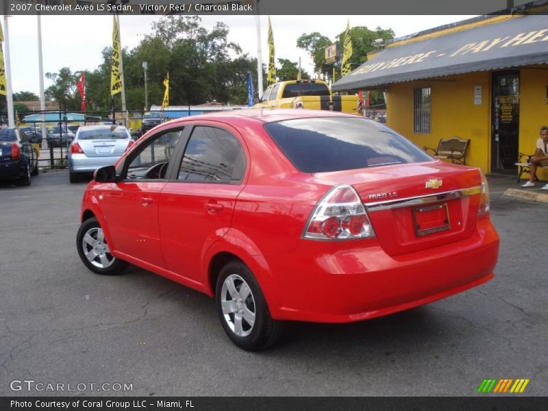 Victory Red / Charcoal Black 2007 Chevrolet Aveo LS Sedan