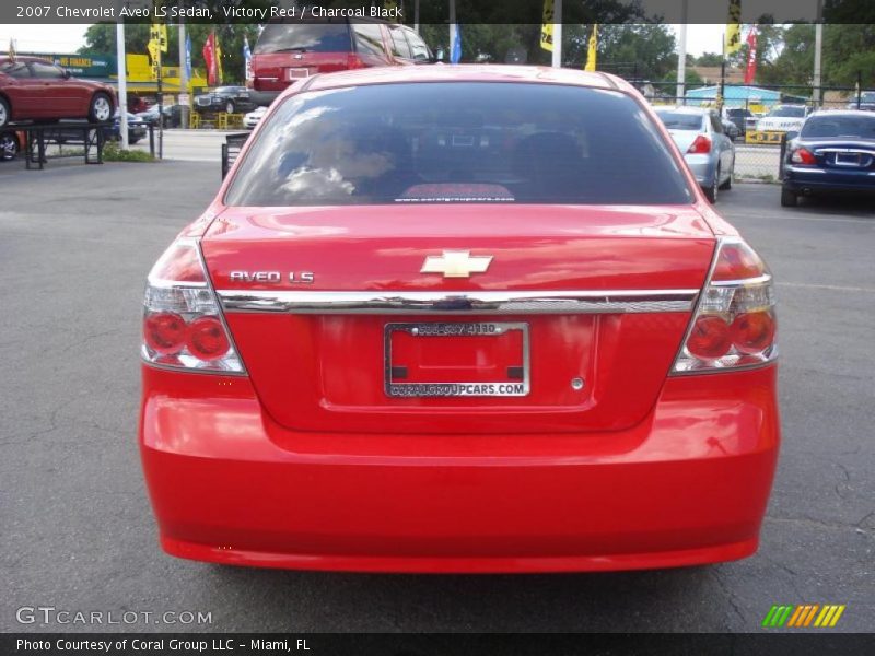 Victory Red / Charcoal Black 2007 Chevrolet Aveo LS Sedan