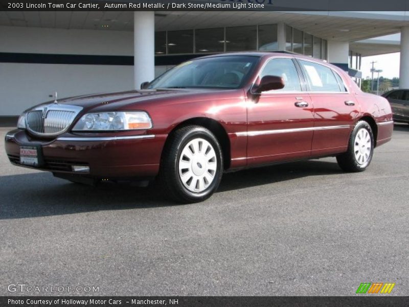 Autumn Red Metallic / Dark Stone/Medium Light Stone 2003 Lincoln Town Car Cartier