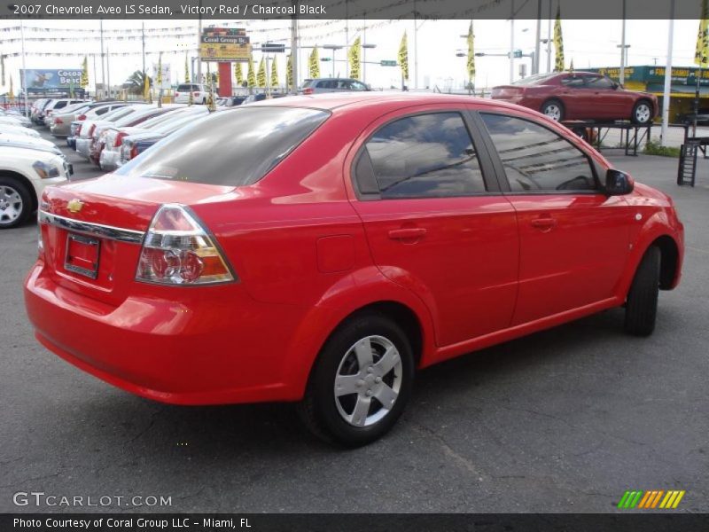 Victory Red / Charcoal Black 2007 Chevrolet Aveo LS Sedan
