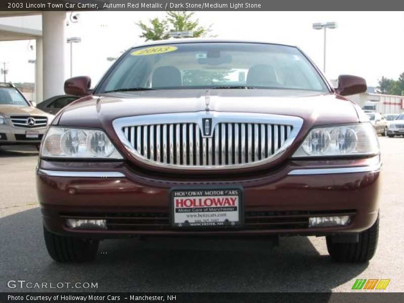 Autumn Red Metallic / Dark Stone/Medium Light Stone 2003 Lincoln Town Car Cartier