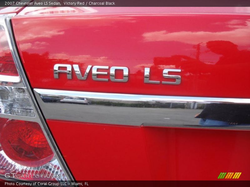 Victory Red / Charcoal Black 2007 Chevrolet Aveo LS Sedan