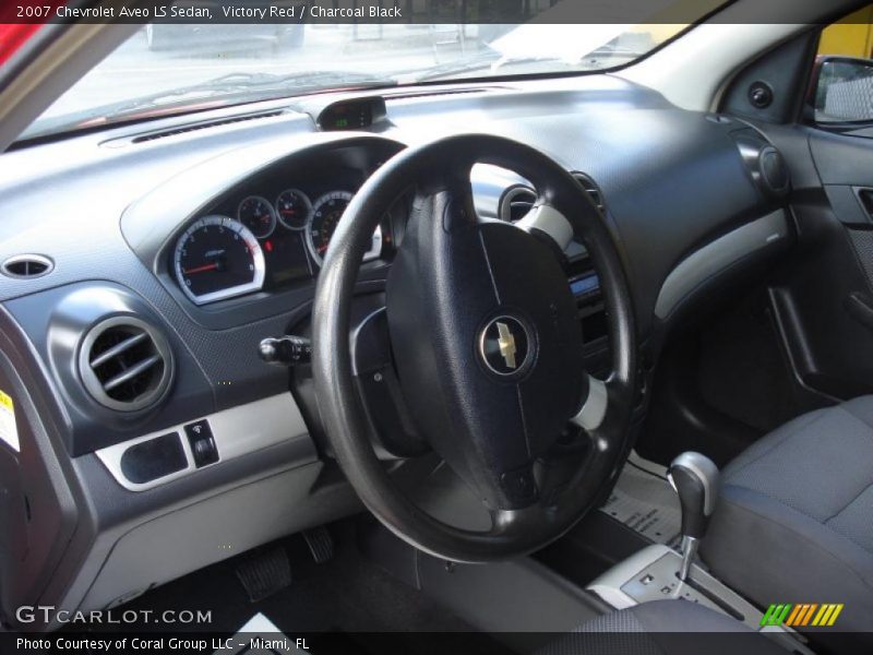 Victory Red / Charcoal Black 2007 Chevrolet Aveo LS Sedan