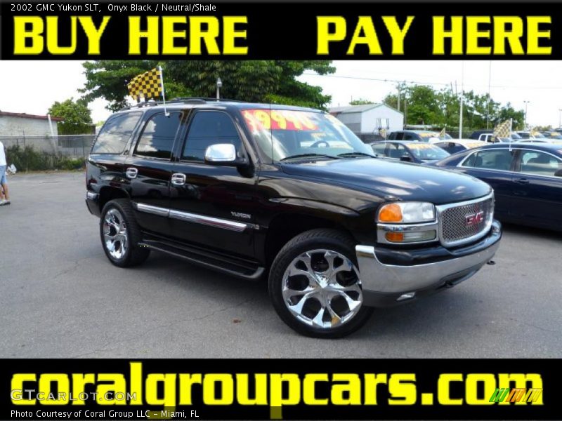 Onyx Black / Neutral/Shale 2002 GMC Yukon SLT