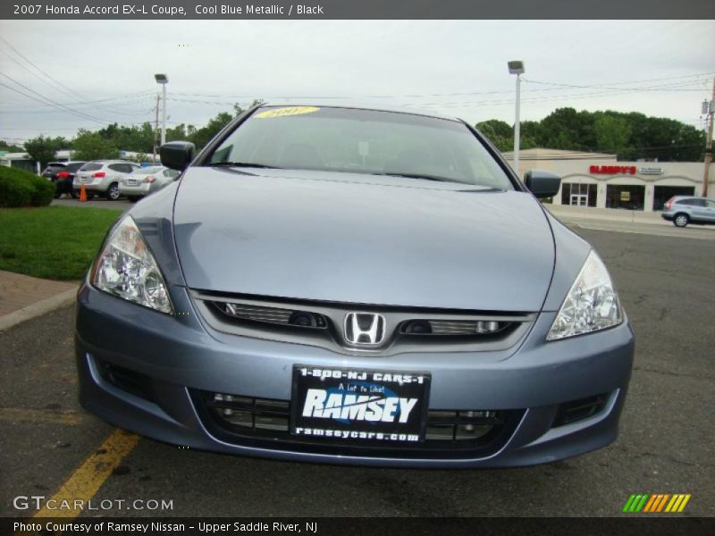 Cool Blue Metallic / Black 2007 Honda Accord EX-L Coupe