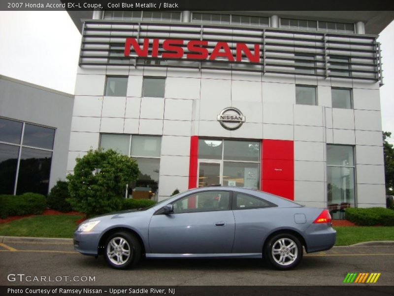 Cool Blue Metallic / Black 2007 Honda Accord EX-L Coupe