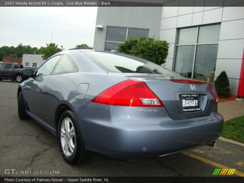 Cool Blue Metallic / Black 2007 Honda Accord EX-L Coupe