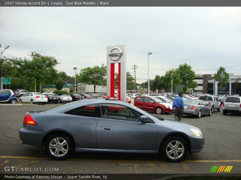 Cool Blue Metallic / Black 2007 Honda Accord EX-L Coupe