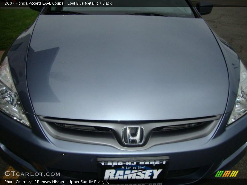 Cool Blue Metallic / Black 2007 Honda Accord EX-L Coupe