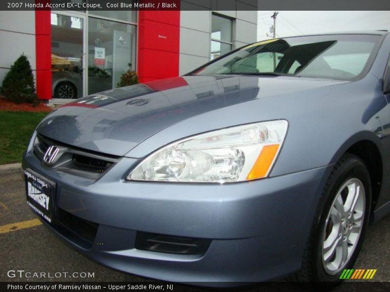Cool Blue Metallic / Black 2007 Honda Accord EX-L Coupe