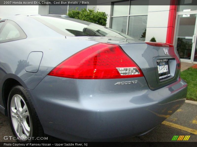 Cool Blue Metallic / Black 2007 Honda Accord EX-L Coupe