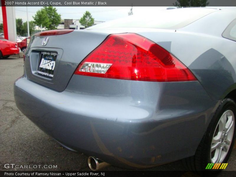 Cool Blue Metallic / Black 2007 Honda Accord EX-L Coupe