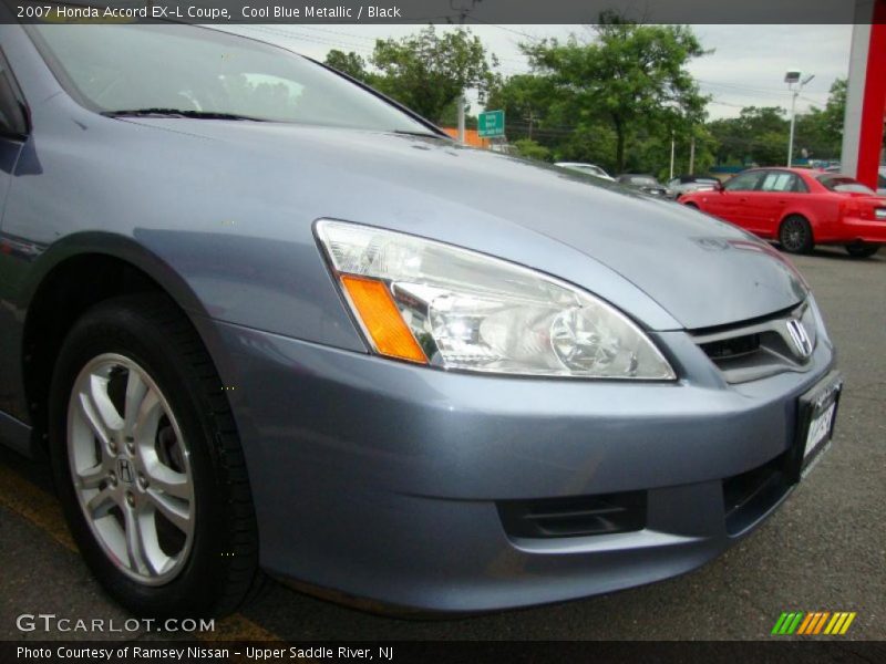 Cool Blue Metallic / Black 2007 Honda Accord EX-L Coupe