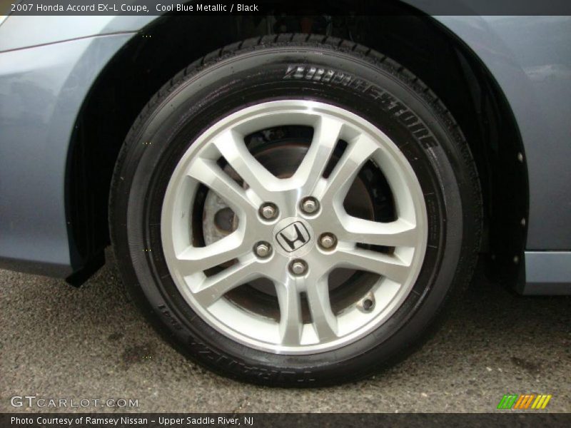 Cool Blue Metallic / Black 2007 Honda Accord EX-L Coupe