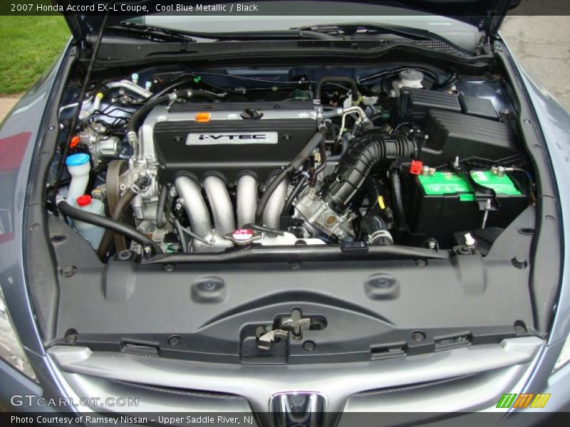 Cool Blue Metallic / Black 2007 Honda Accord EX-L Coupe