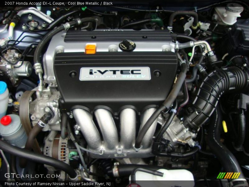 Cool Blue Metallic / Black 2007 Honda Accord EX-L Coupe