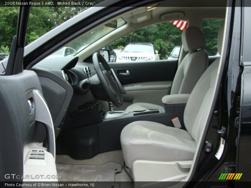 Wicked Black / Gray 2008 Nissan Rogue S AWD