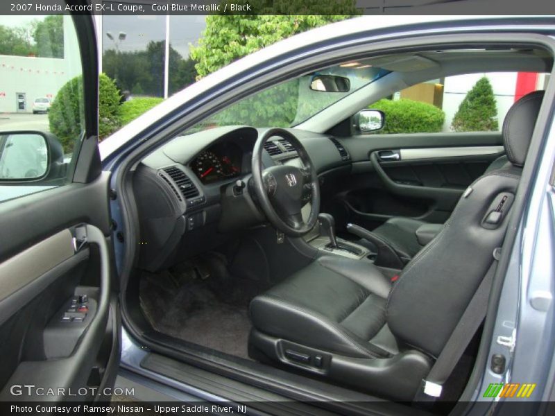 Cool Blue Metallic / Black 2007 Honda Accord EX-L Coupe