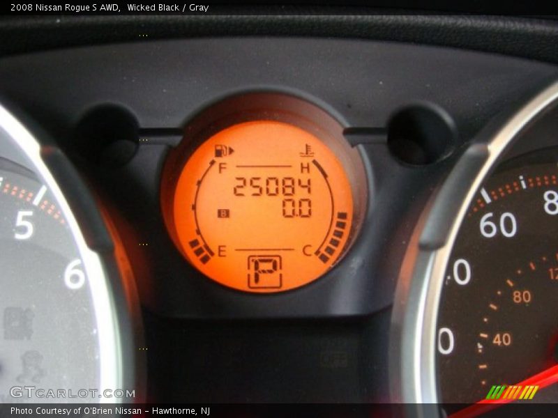 Wicked Black / Gray 2008 Nissan Rogue S AWD