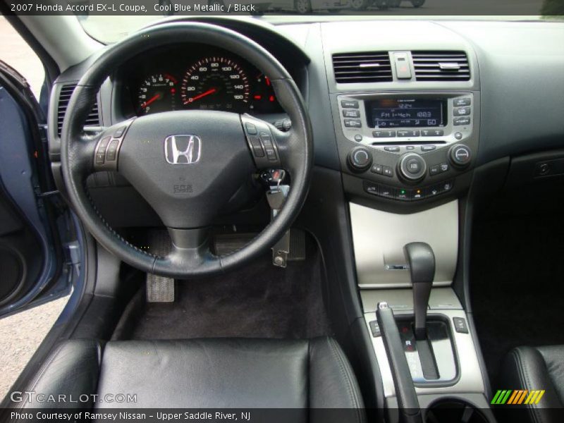 Cool Blue Metallic / Black 2007 Honda Accord EX-L Coupe