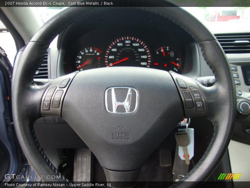 Cool Blue Metallic / Black 2007 Honda Accord EX-L Coupe