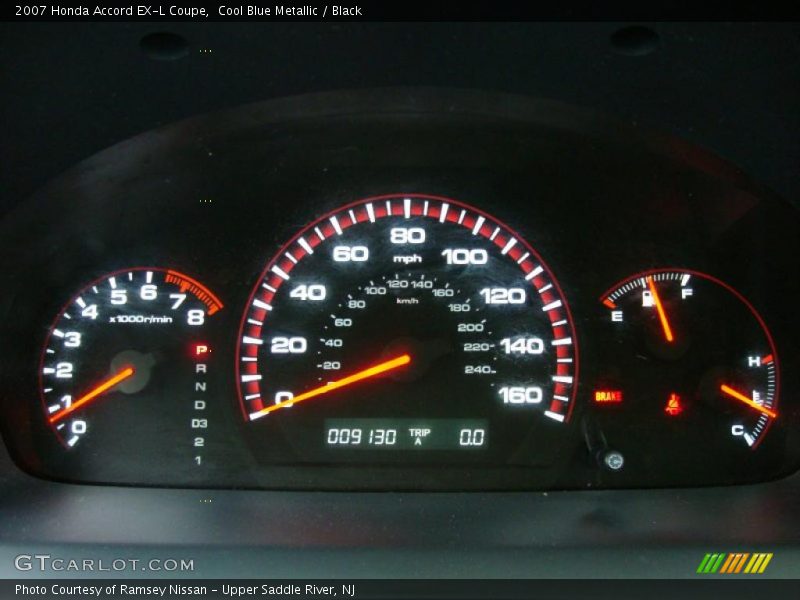 Cool Blue Metallic / Black 2007 Honda Accord EX-L Coupe