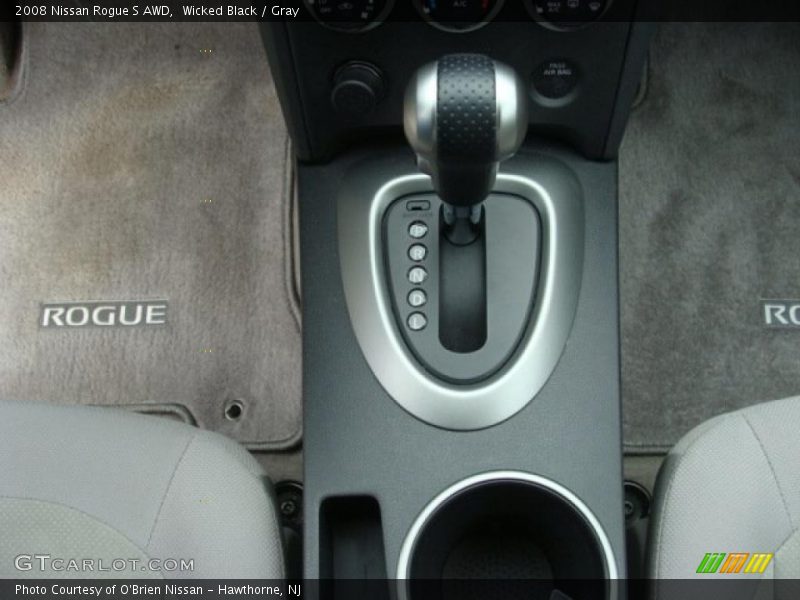 Wicked Black / Gray 2008 Nissan Rogue S AWD