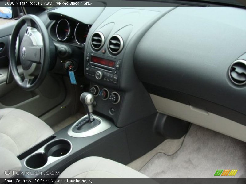 Wicked Black / Gray 2008 Nissan Rogue S AWD