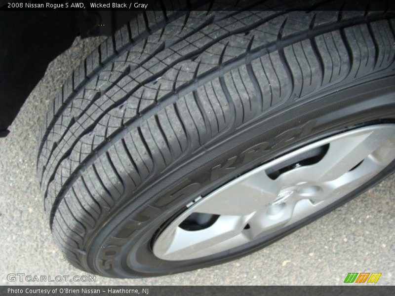 Wicked Black / Gray 2008 Nissan Rogue S AWD