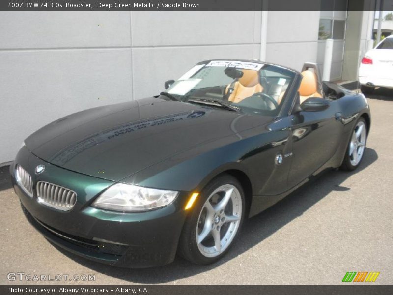 Deep Green Metallic / Saddle Brown 2007 BMW Z4 3.0si Roadster