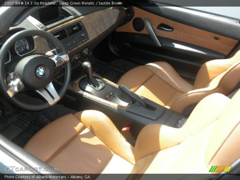 Deep Green Metallic / Saddle Brown 2007 BMW Z4 3.0si Roadster